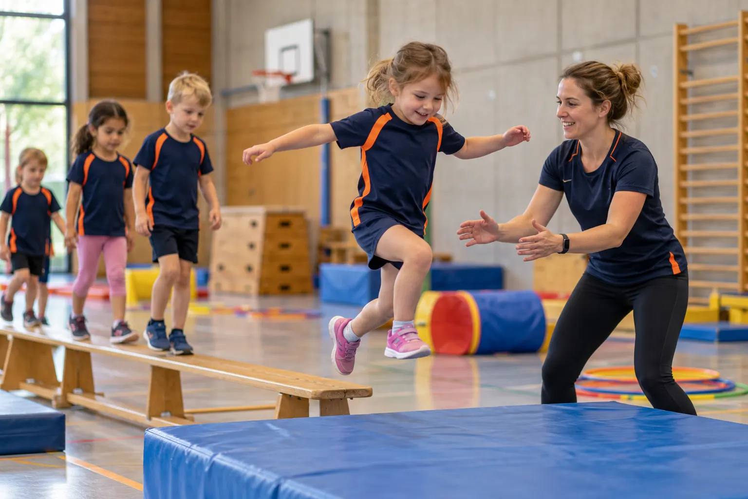 Kinderturnen in der Halle