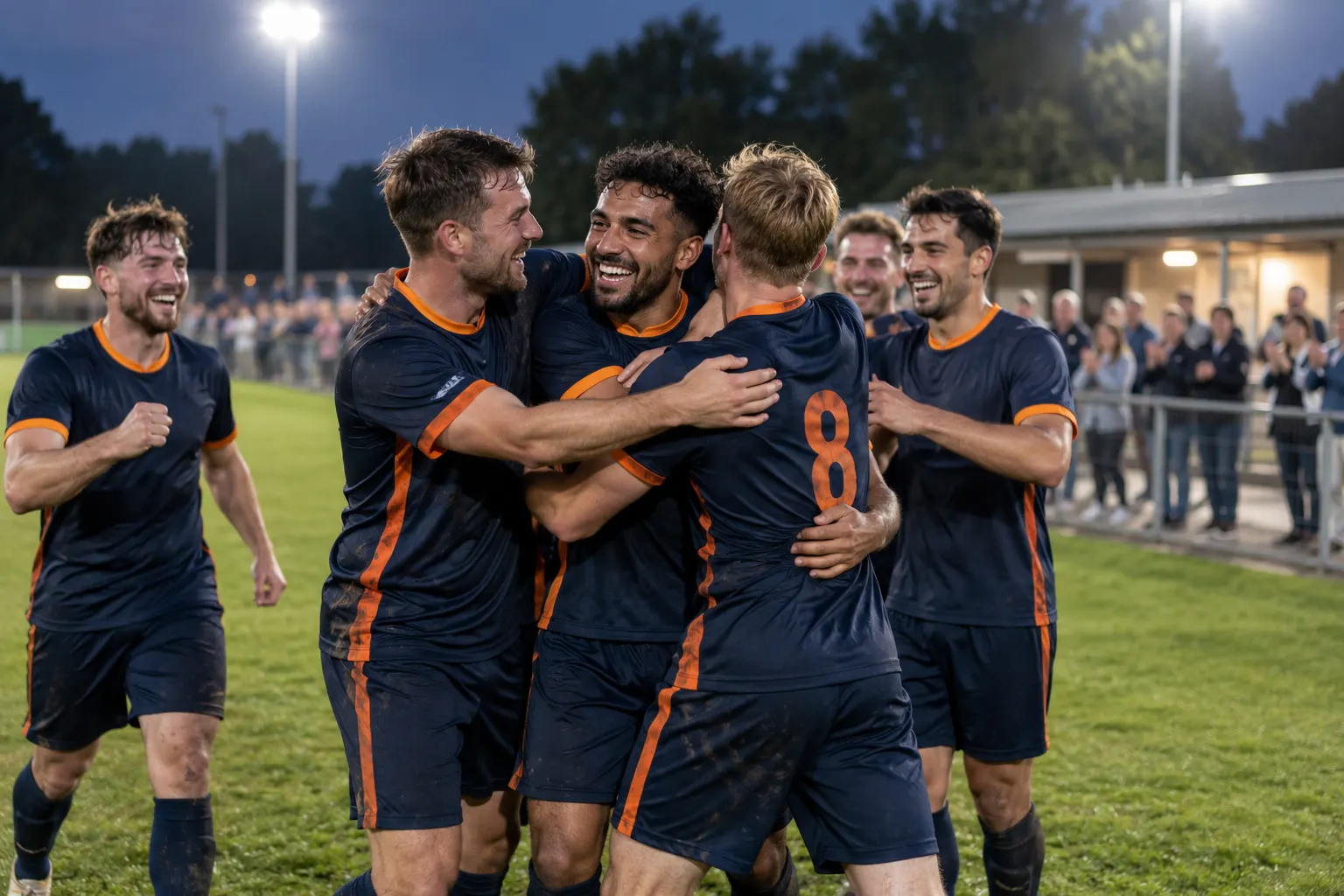 Jubel nach dem Derbysieg