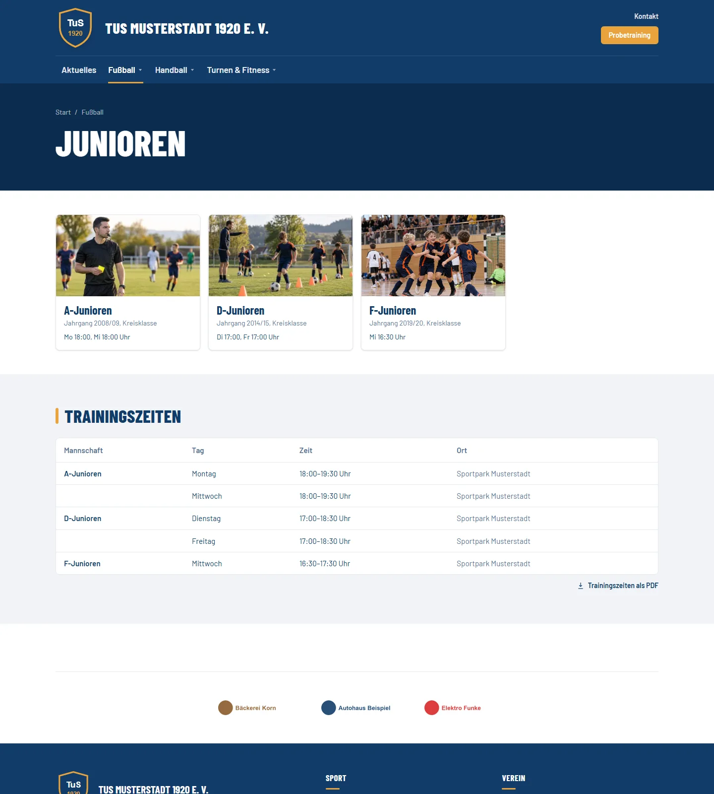 Jugend mit allen Teams